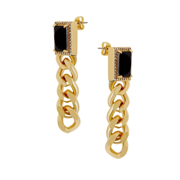 Onyx Chain Earrings